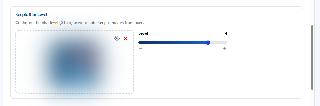 Tenant Configuration Authentication Settings - Keepic Blur