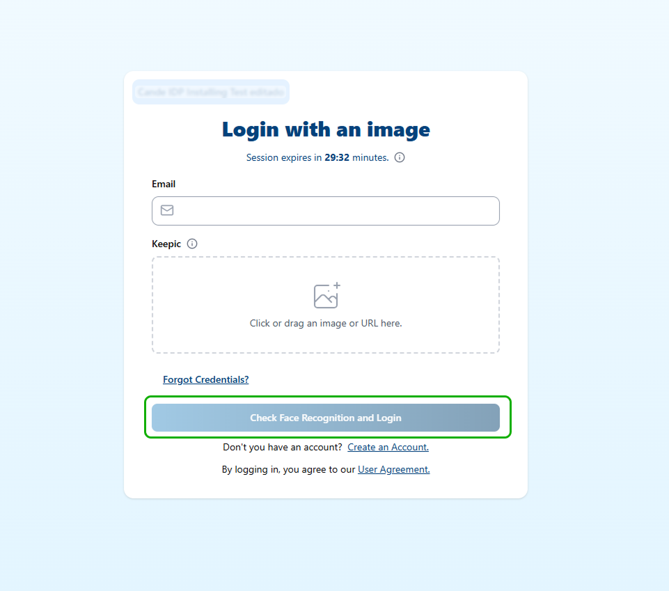 Login Fields face rec
