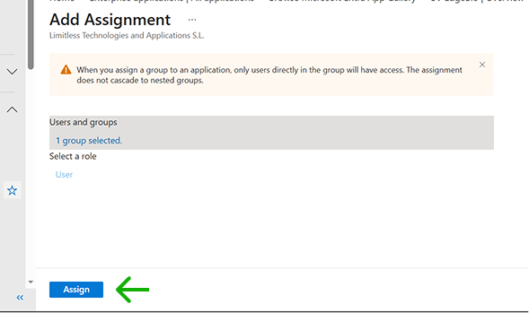 Assign button