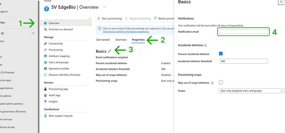 Properties configuration
