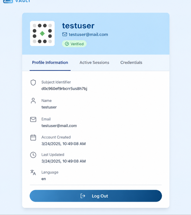 User Information Page
